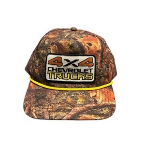 4x4 Chevrolet Trucks Camo Snapback Rope Hat Official GM Licensed